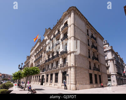 Principale sede,l,Main,ramo,Office,della banca di Santander,Banco de Santander facade.Cantabria,Spagna.europa,europeo, Foto Stock