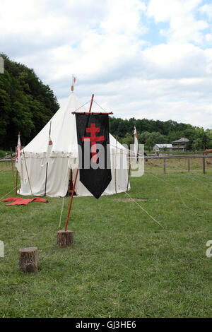 Festa medievale in Carpatian Troy, Trzcinica vicino a Rzeszow, Polonia,2016 Foto Stock