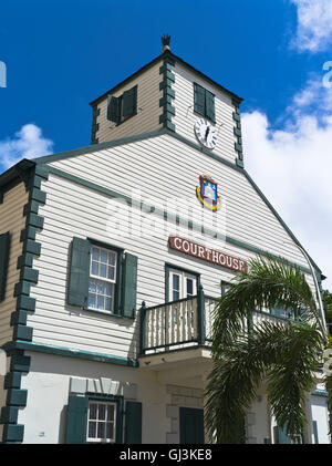 Dh Philipsburg St Maarten Caraibi Colonial courthouse clock tower Foto Stock