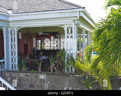 Dh Fairview grande casa ST KITTS CARAIBI vecchia casa coloniale tourist bar Foto Stock