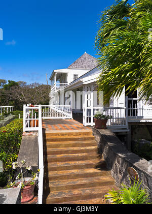 Dh fairview grande casa ST KITTS CARAIBI vecchia casa coloniale museum Nelsons garden Foto Stock