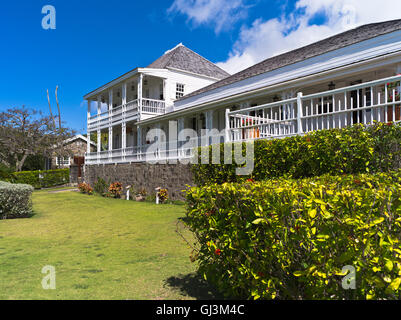 dh Fairview Great House ST KITTS CARIBBEAN Old Colonial House Museum Nelsons giardino esterno giardini nessuno casa Foto Stock