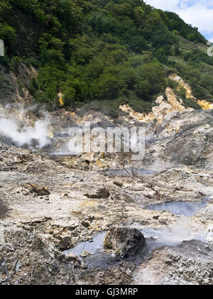 Dh molle di zolfo ST LUCIA CARAIBI paesaggio vulcanico bocchette di zolfo Foto Stock