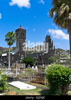 Dh Kingstown ST VINCENT CARAIBI St Marys cattedrale cattolica e St Georges cimitero Foto Stock