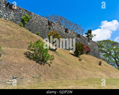 Dh Scarborough TOBAGO CARAIBI Fort George pareti merlature Foto Stock