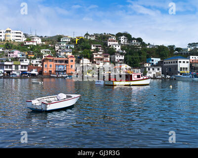 dh St George GRENADA CARAIBI la baia di Carenage barche georges anchorage west indies ancora Foto Stock