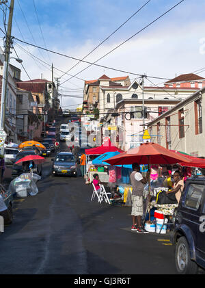 dh St George GRENADA CARIBBEAN Street mercato bancarelle locali Foto Stock