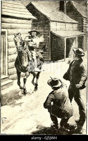 Questo romanzo del 1891, *Redskin and Cow-boy*, racconta una storia di vita nelle pianure occidentali, con personaggi nativi americani e cowboy tra le sfide della vita di frontiera. Foto Stock