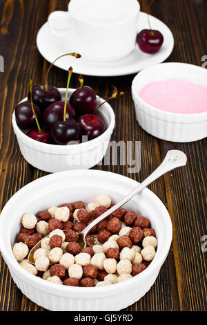 Il cioccolato di proteina la colazione Foto Stock