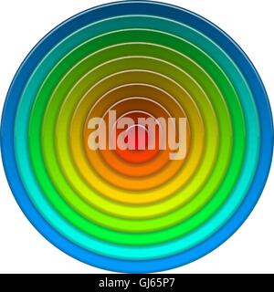 Round pulsante multicolore Illustrazione Vettoriale