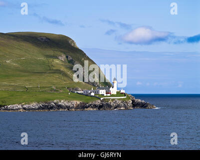 dh Bressay Sound Lighthouse KIRKABISTER NESS ISOLE SHETLAND Light House edifici a fine campo costa uk fari Foto Stock