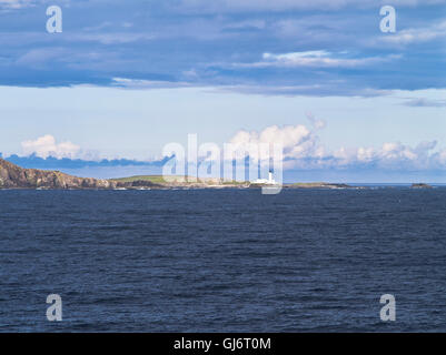 dh South Lighthouse FAIR ISLE SHETLAND Island Coast White Light House uk Island scotland Sea remote Foto Stock