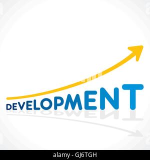 Lo sviluppo creativo grafico di parola vettore di design Illustrazione Vettoriale