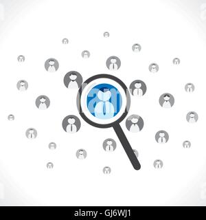 Cerca persone giuste per il lavoro vettore di fondo Illustrazione Vettoriale