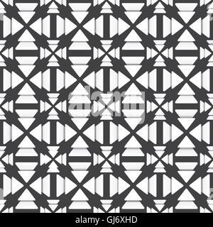 Creative triangolo bianco design pattern nel vettore di nero Illustrazione Vettoriale