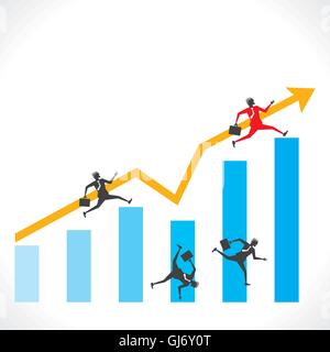 Concorrenza commerciale vettore di concetto Illustrazione Vettoriale