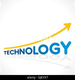 Tecnologia creativa parola grafico vettoriale di design Illustrazione Vettoriale