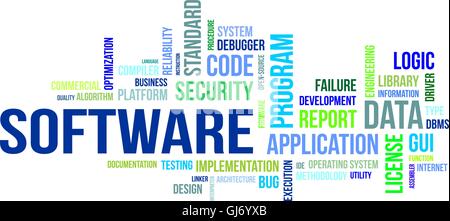 Word cloud - software Illustrazione Vettoriale
