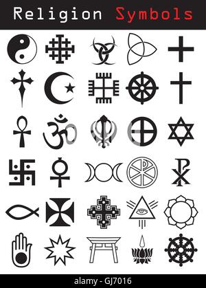 I simboli della religione Illustrazione Vettoriale