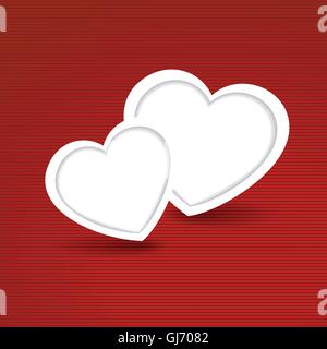 Holiday card. Cuore di carta il giorno di San Valentino. Guardare attraverso il mio portafoglio per trovare altre immagini della stessa serie Illustrazione Vettoriale