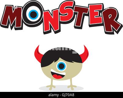 Cartoon monster character Illustrazione Vettoriale