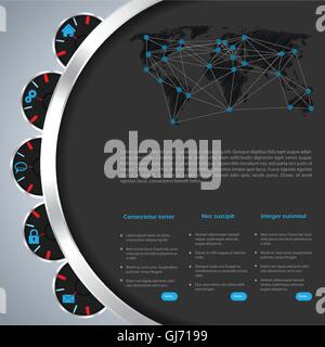 Sito web design template con strumenti Illustrazione Vettoriale