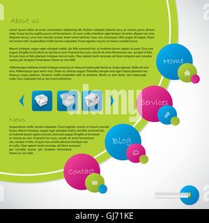 Raffreddare il nuovo modello web design Illustrazione Vettoriale