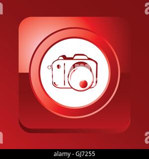 Icona fotocamera button Illustrazione Vettoriale