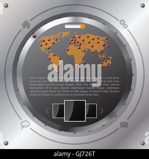 Modello di sito web design con orientabili selezione menu Illustrazione Vettoriale