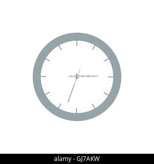 Icona stilizzata di orologio colorato su sfondo bianco Illustrazione Vettoriale