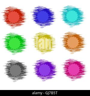 Set di Round banner colorati Illustrazione Vettoriale