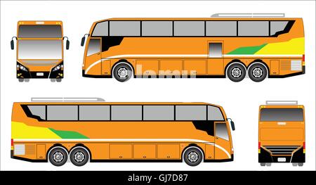 Moderno vettore Bus, bus sportivo Illustrazione Vettoriale