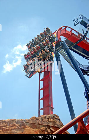 Tampa, Florida, Stati Uniti d'America. Il 9 maggio, 2007. Il Diving SheiKra Roller Coaster in Busch Gardens Tampa. Lucy Clark/Alamy Live News Foto Stock