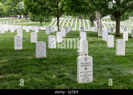 Al Cimitero Nazionale di Arlington Washington DC Foto Stock