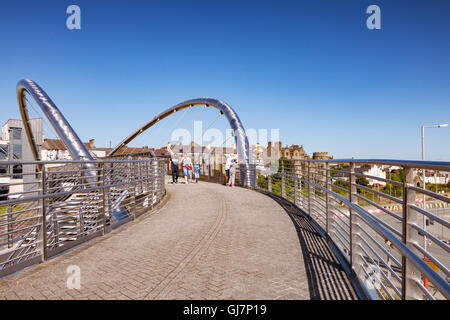 Celtic ponte Gateway, Holyhead, Anglesey, Galles, Regno Unito Foto Stock