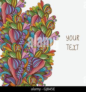 Disegnate a mano paisley pattern. Sfondo senza giunture Illustrazione Vettoriale