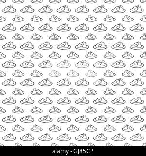 Modello senza soluzione di continuità con il pollo fritto Illustrazione Vettoriale