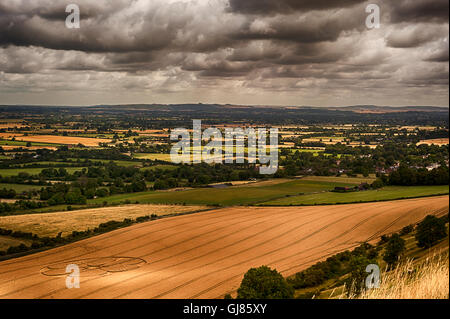 Crop Circles - White Horse Hotel Westbury Foto Stock