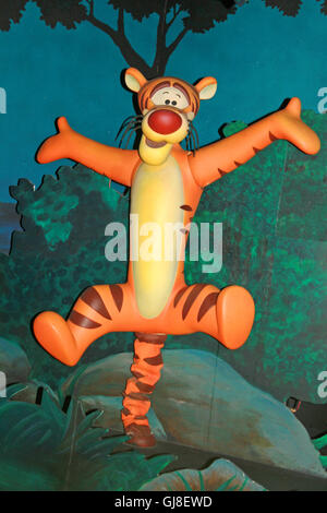 Orlando, Florida, Stati Uniti d'America. Ottobre 8th, 2008. Tigger in molte avventure di Winnie the Pooh ride nel Magic Kingdom. Foto Stock