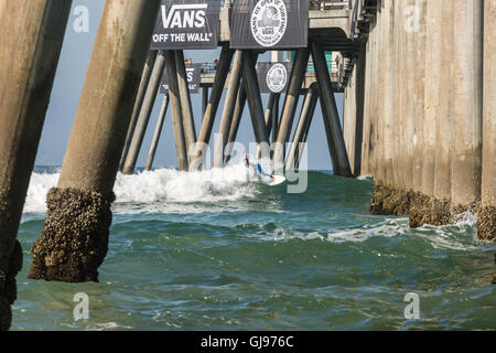 US open di surf a Huntington Beach, California, 27 Luglio 2016 Foto Stock