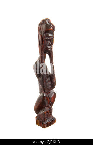 Statua africana di legno nero Foto Stock