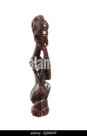 Statua africana di legno nero Foto Stock