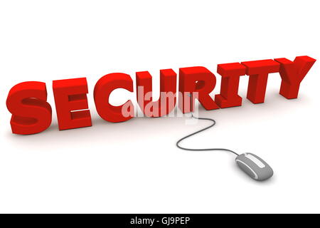 Navigare con sicurezza Rosso - Grigio Mouse Foto Stock