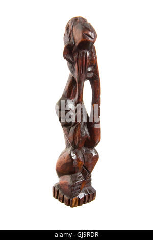 Statua africana di legno nero Foto Stock