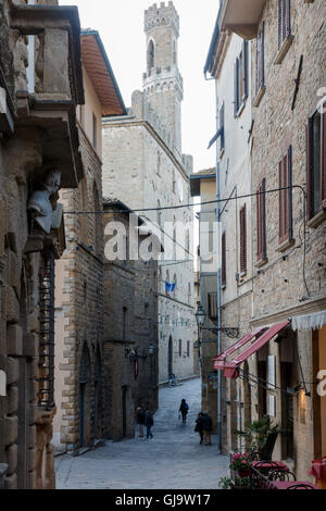 Le strade di Volterra, Toscana, Italia Foto Stock