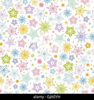 Colorate stelle seamless sfondo pattern Illustrazione Vettoriale