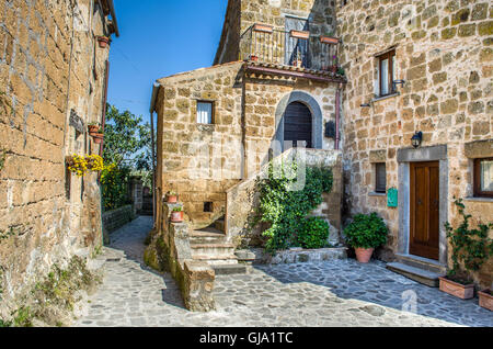 Bagnoregio italiano case di villaggio Foto Stock