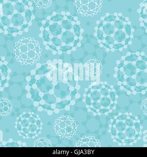 Buckyballs seamless sfondo pattern Illustrazione Vettoriale