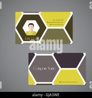 Cool business card con due lati Illustrazione Vettoriale