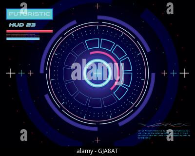 Futuristico interfaccia utente HUD Illustrazione Vettoriale